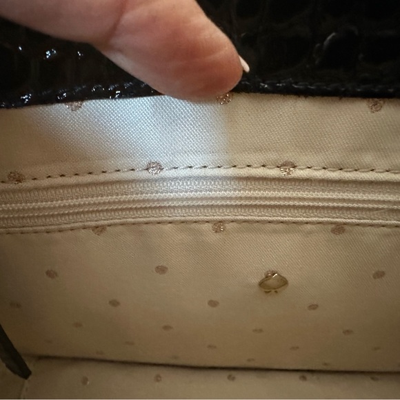 Kate Spade Shoulder Bag - Black Patent Leather Crocodile with buckles - Picture 12 of 16